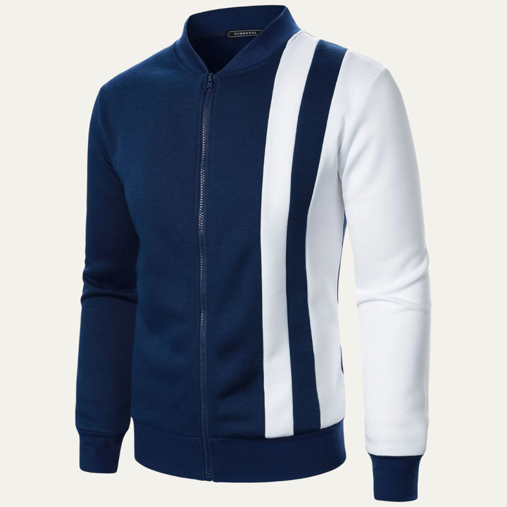 Mens Lightweight Zip-Up Jacket Color Block Design