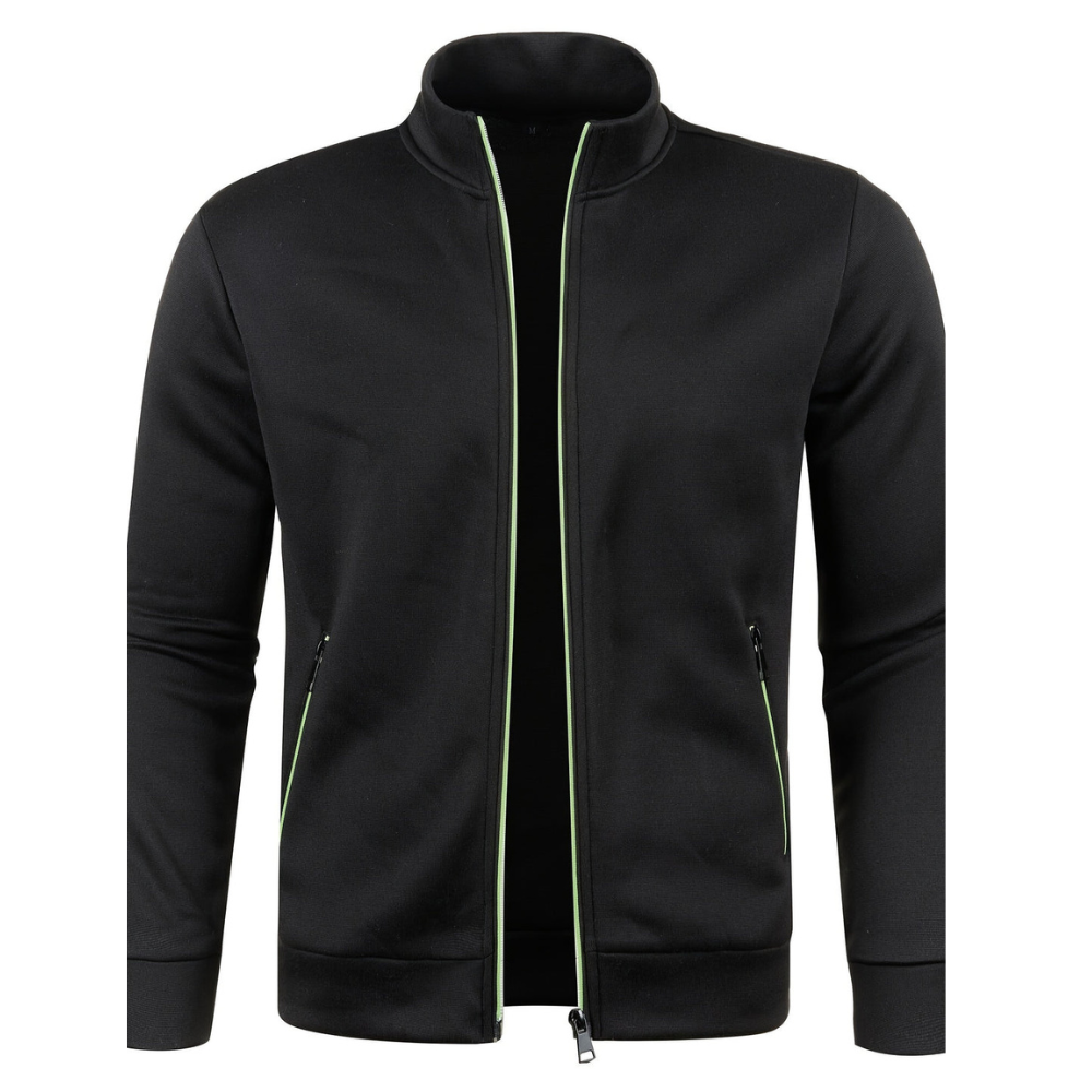 Mens Track Jacket Minimalist Piped Design
