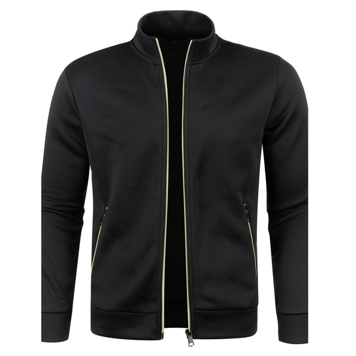 Mens Track Jacket Minimalist Piped Design