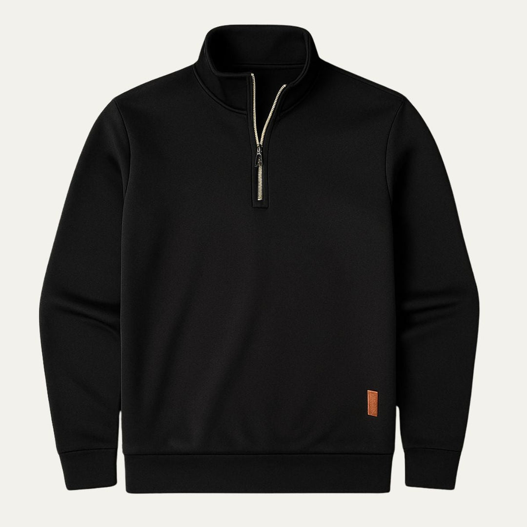 Mens Sweatshirt Quarter Zip Mock Collar