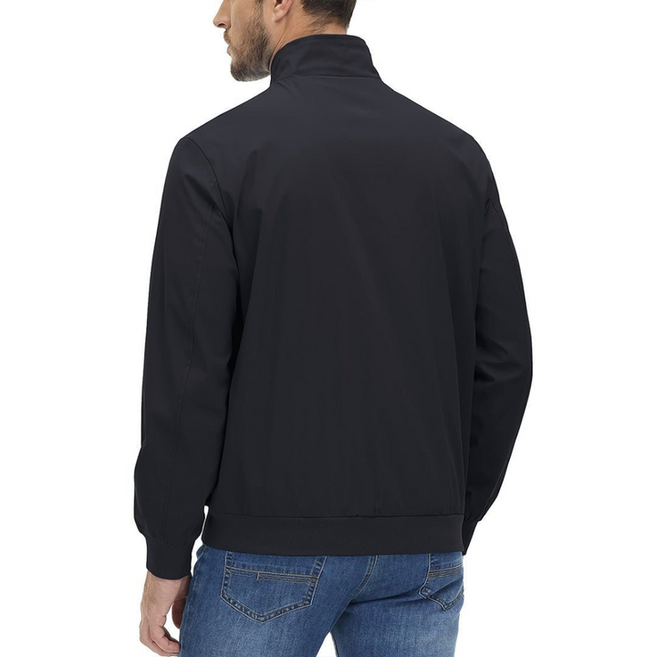 Mens Blouson Jacket Zip Front Minimalist Style