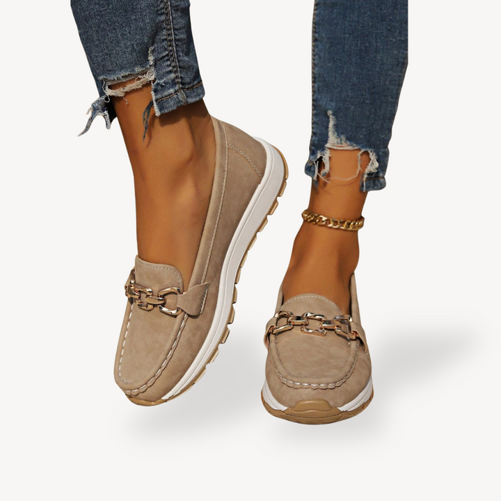 Womens Orthopedic Loafers Suede Platform - BritishMode
