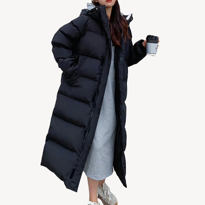 Womens Puffer Coat with Hood Quilted Insulated