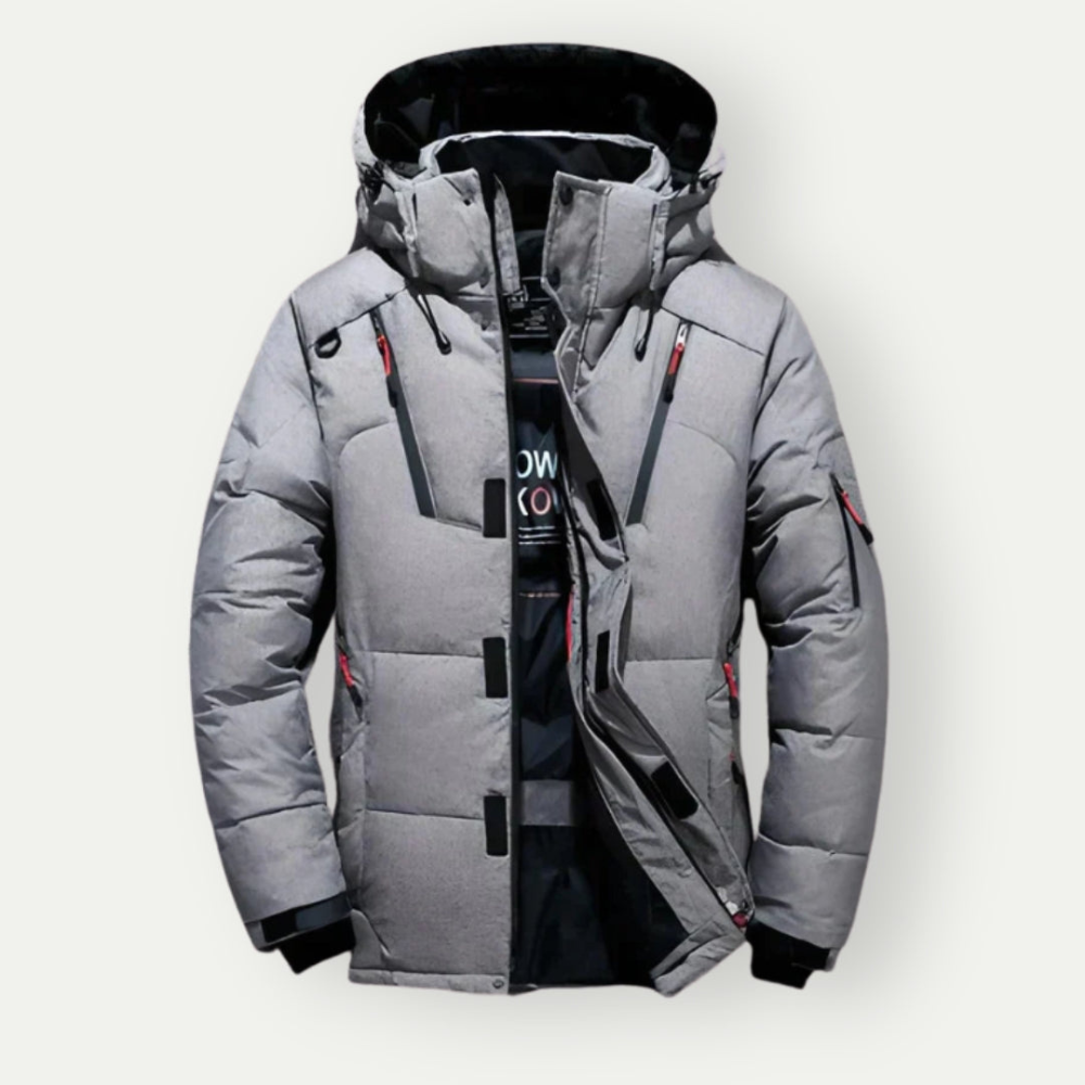 Mens Quilted Insulated Puffer Jacket with Hood