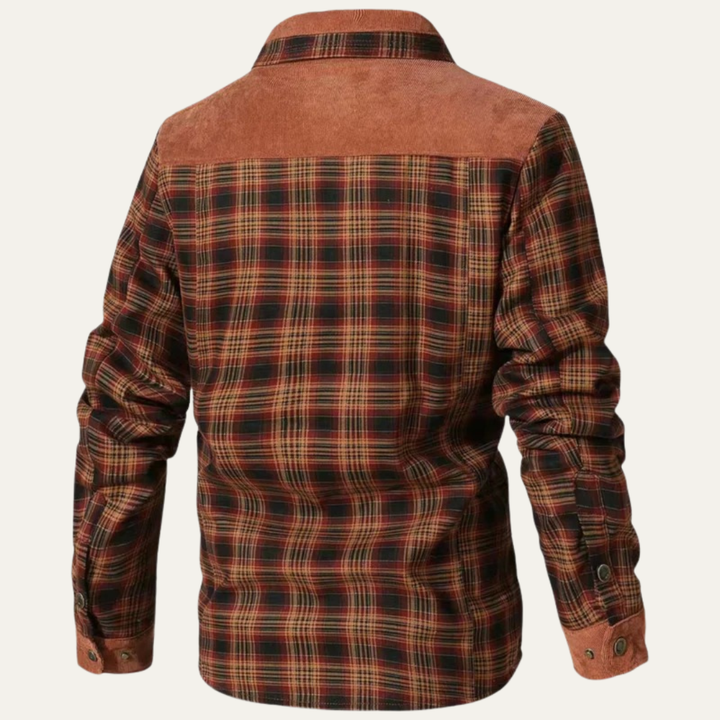 Mens Shirt Jacket Corduroy Yoke Fleece Lined Relaxed Fit