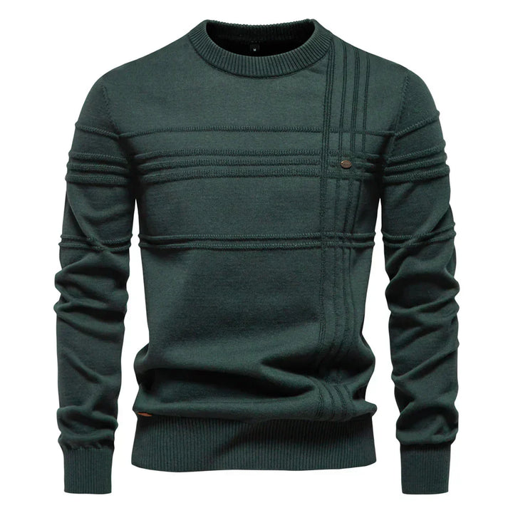Mens Knit Sweater with Chest Pattern