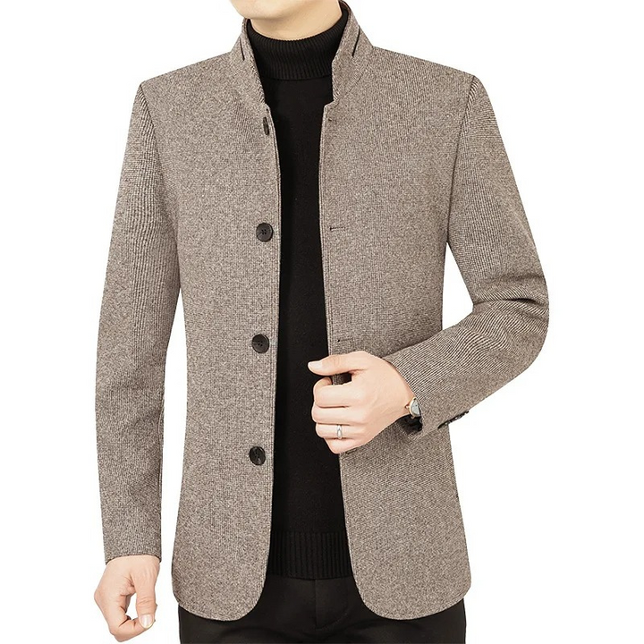 Mens Slim Fit Blazer Four-Button Front Classic Style