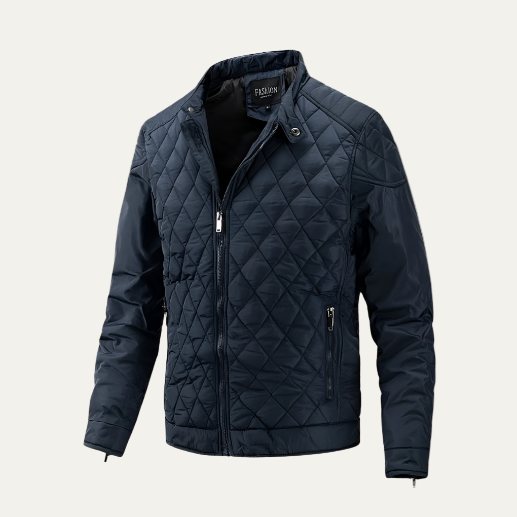 Mens Bomber Jacket Cotton Padded Warm Stand Collar