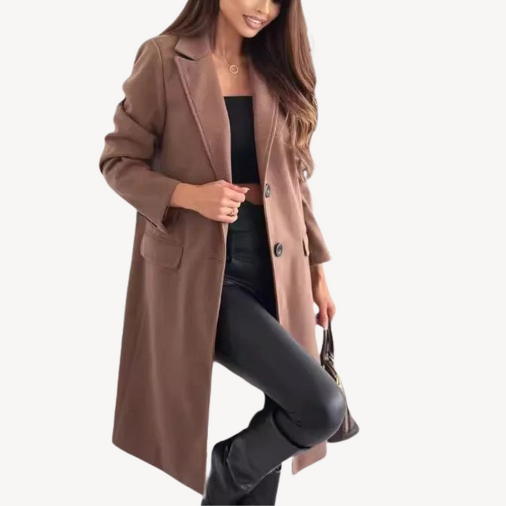 Womens Wool Blend Coat Relaxed Fit with Pockets