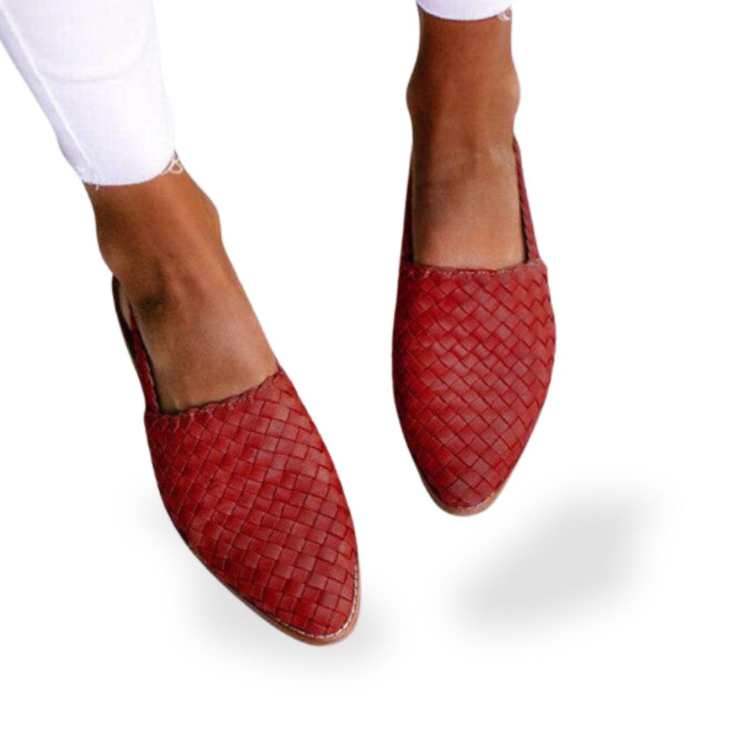 Womens Orthopedic Flats Woven Pointed Toe