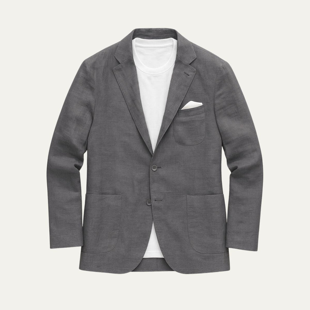 Mens Linen Blazer Formal Fit Summer Wedding Guest