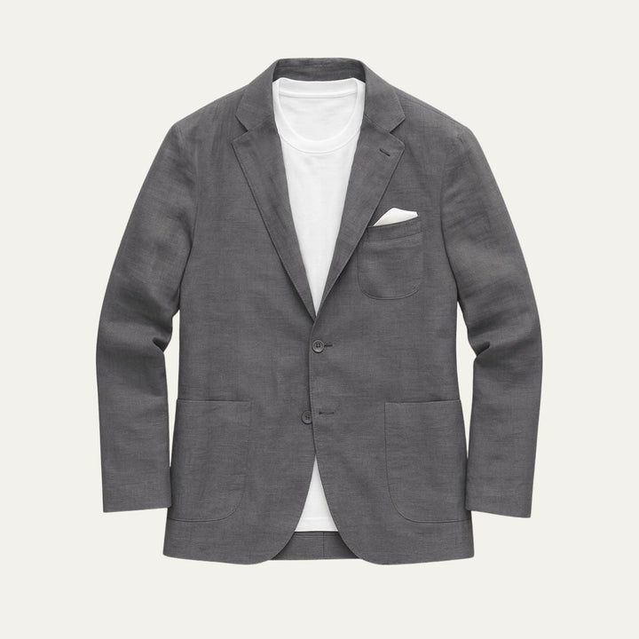 Mens Linen Blazer Formal Fit Summer Wedding Guest