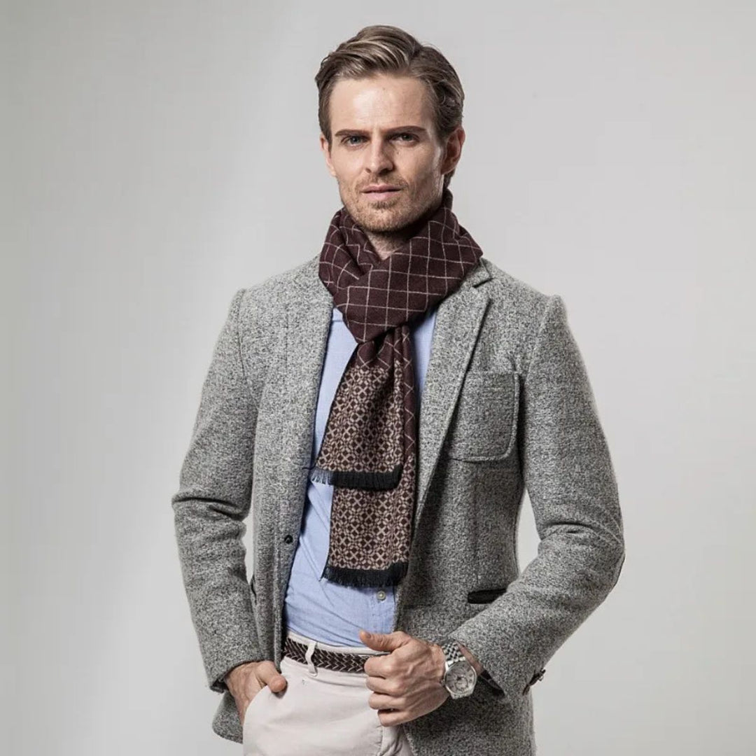 Mens Scarf Cashmere Merino Wool Soft