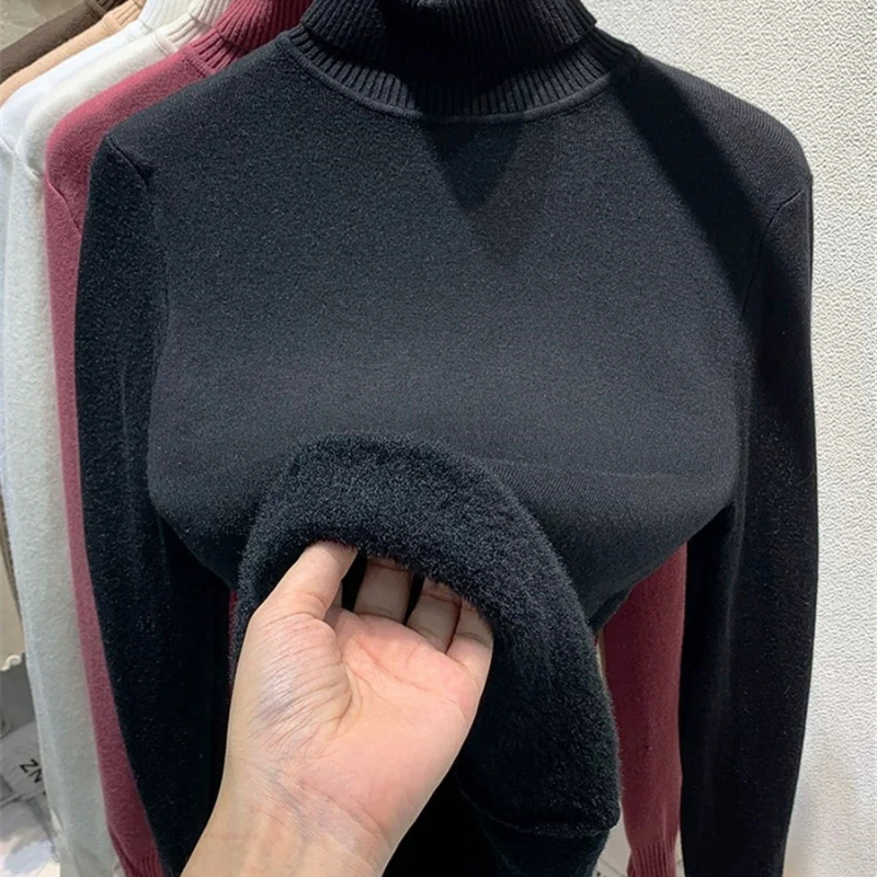 Womens Winter Sweater Fleece Lined Cozy Fit