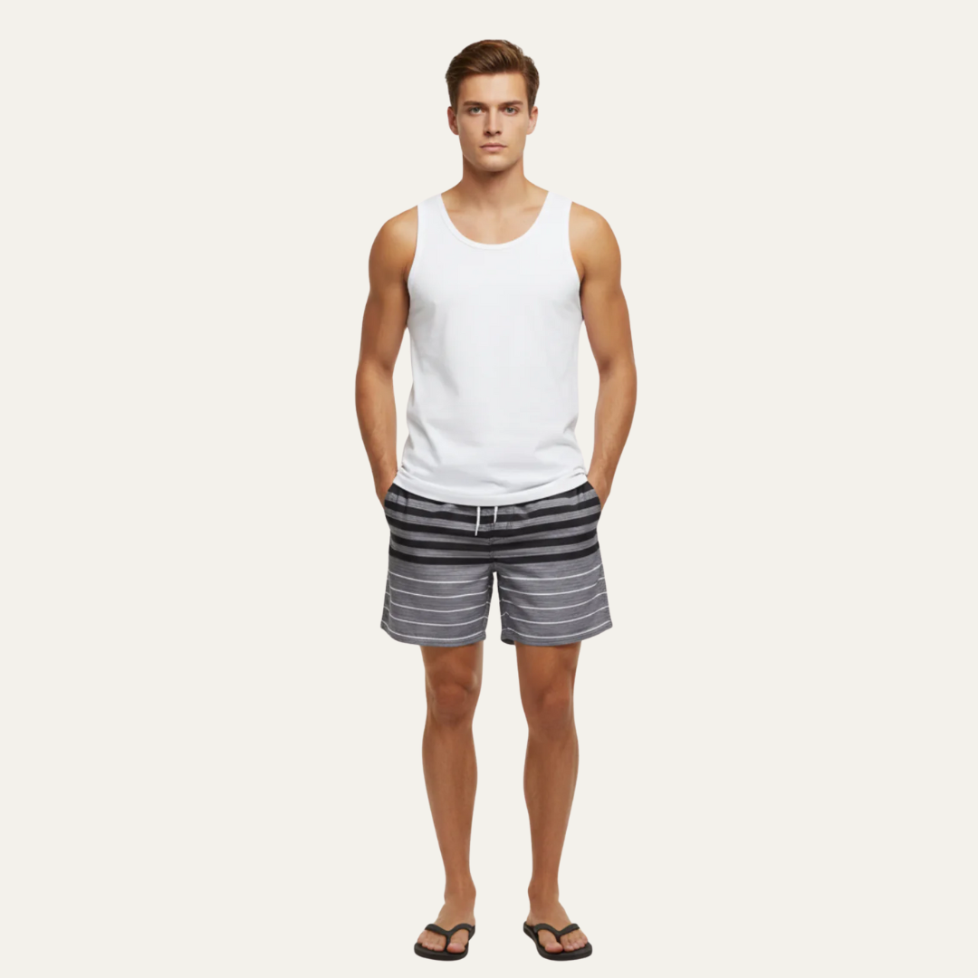Mens Board Shorts Drawstring Relaxed Fit