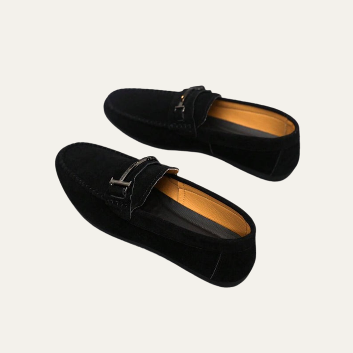 Mens Driving Loafers Slip-On Classic Buckle