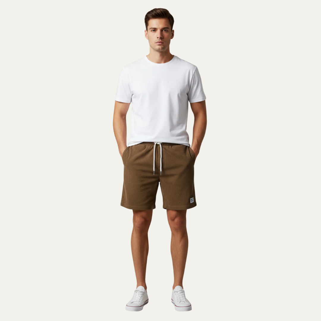 Mens Casual Shorts Drawstring Mid-Thigh Length - BritishMode