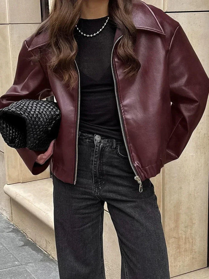 Womens Bomber Jacket Lightweight Short Fit - BritishMode