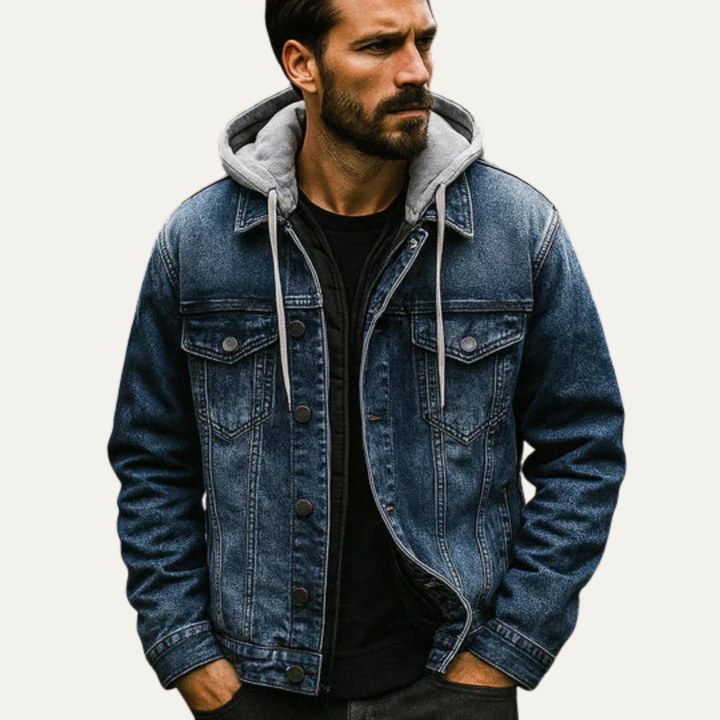 Mens Denim Jacket Distressed Fit