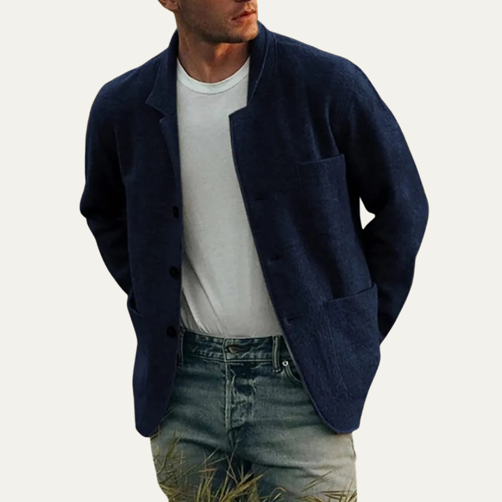 Mens Knit Chore Coat Jacket Relaxed Fit