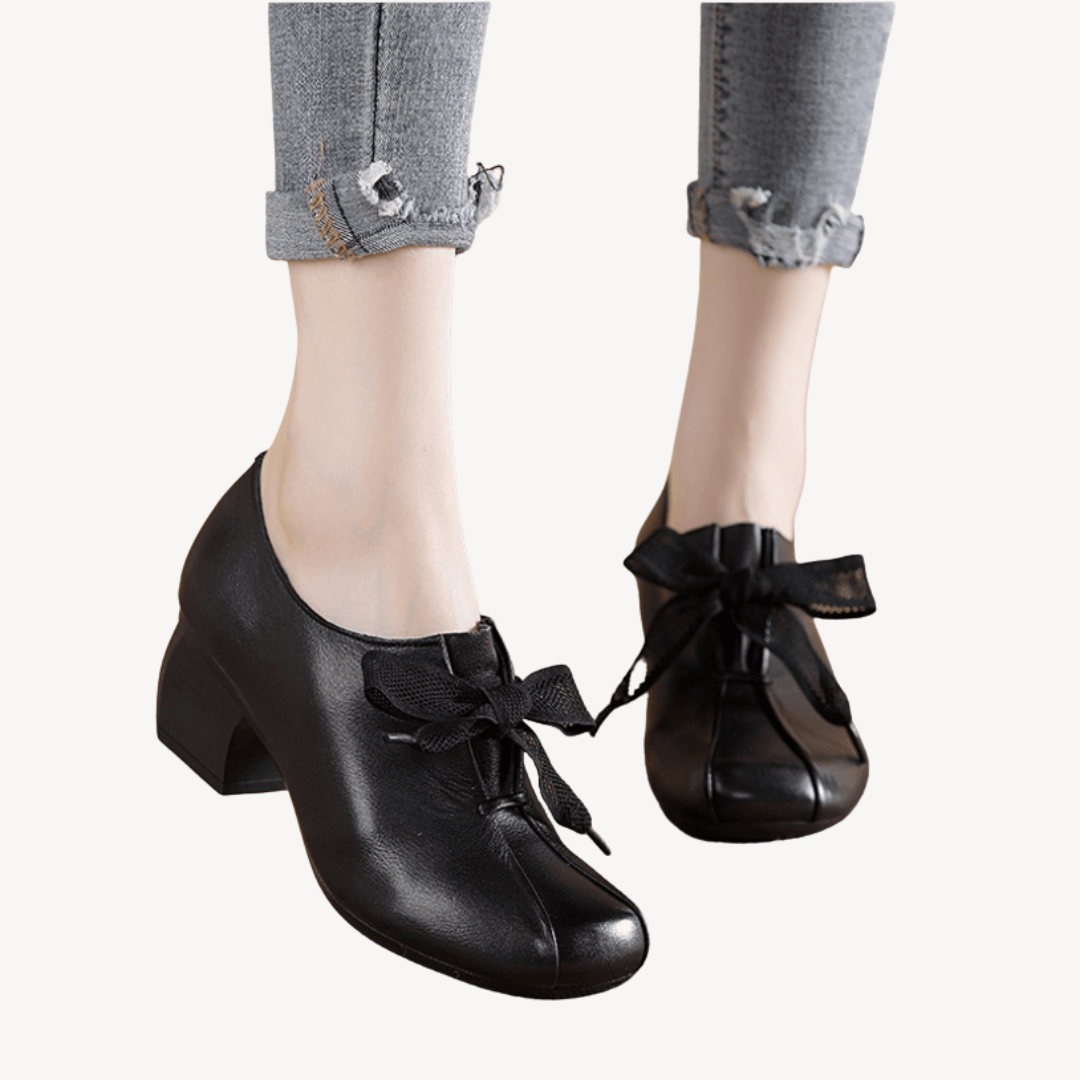 Womens Orthopedic Heels with Bow Detail