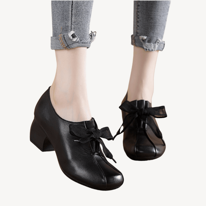 Womens Orthopedic Heels with Bow Detail