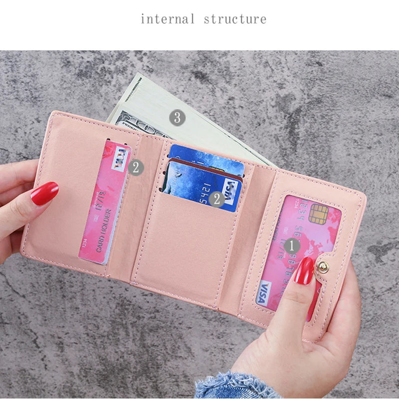 Womens Mini Organizer Wallet Compact Slim Design