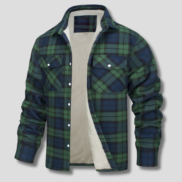 Mens Checked Cotton Flannel Shirt Classic Fit