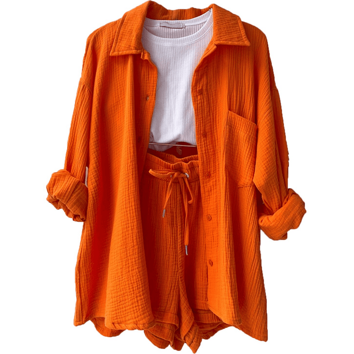 Womens Relaxed Fit Outfit Set Lightweight Spring Style - BritishMode