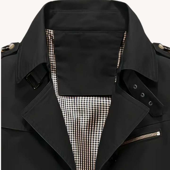 Mens Trench Coat Cotton Blend Classic Fit