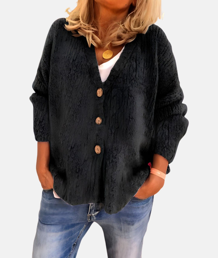 Womens V-Neck Cardigan Knit Everyday Wear