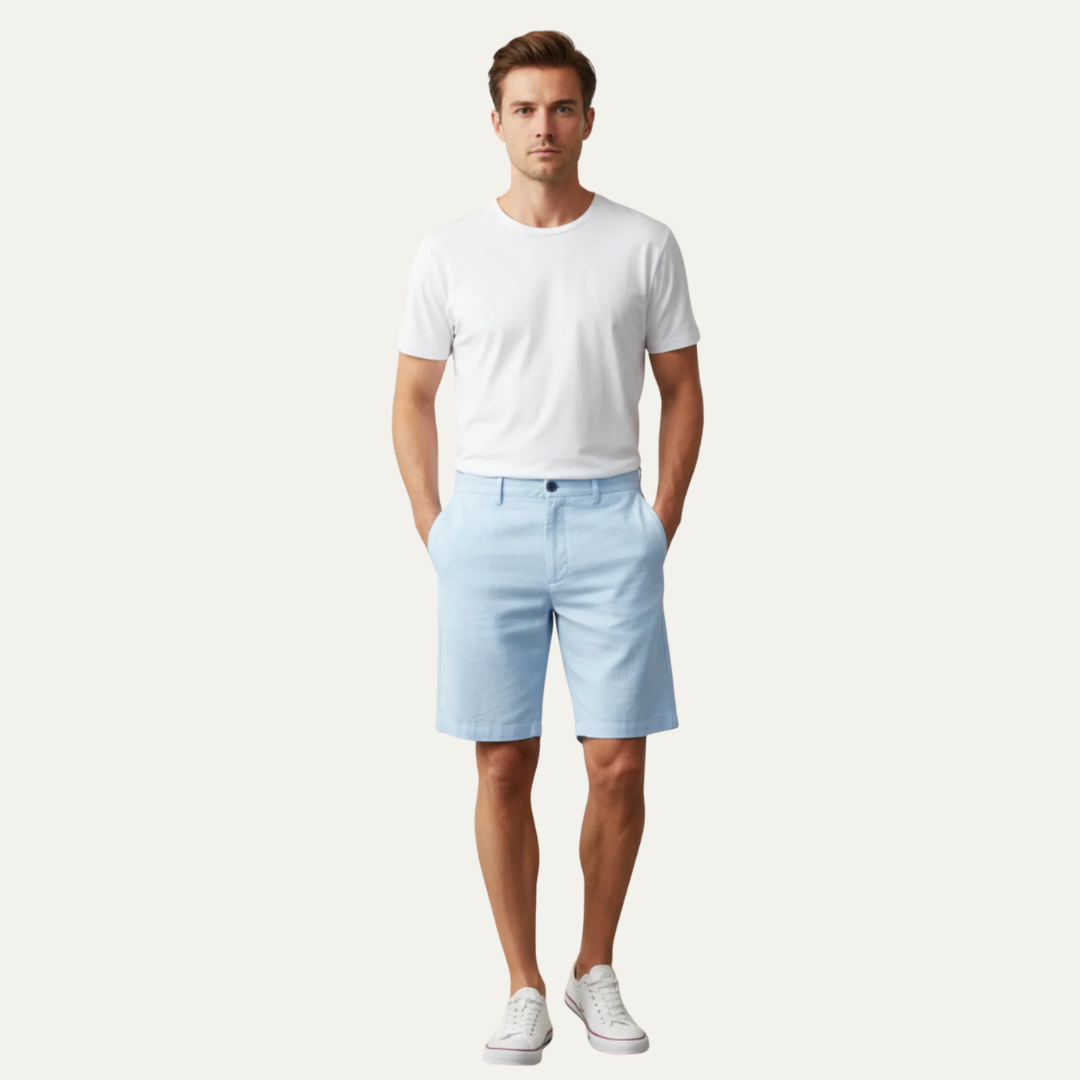 Mens Dress Shorts Tailored Flat Front
