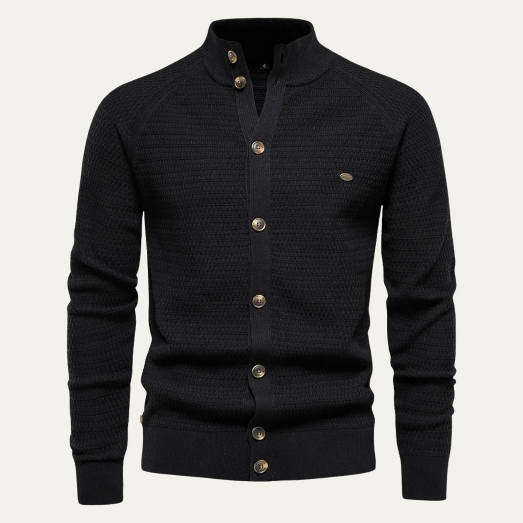 Mens Casual Knitted Cardigan Button-Up Style