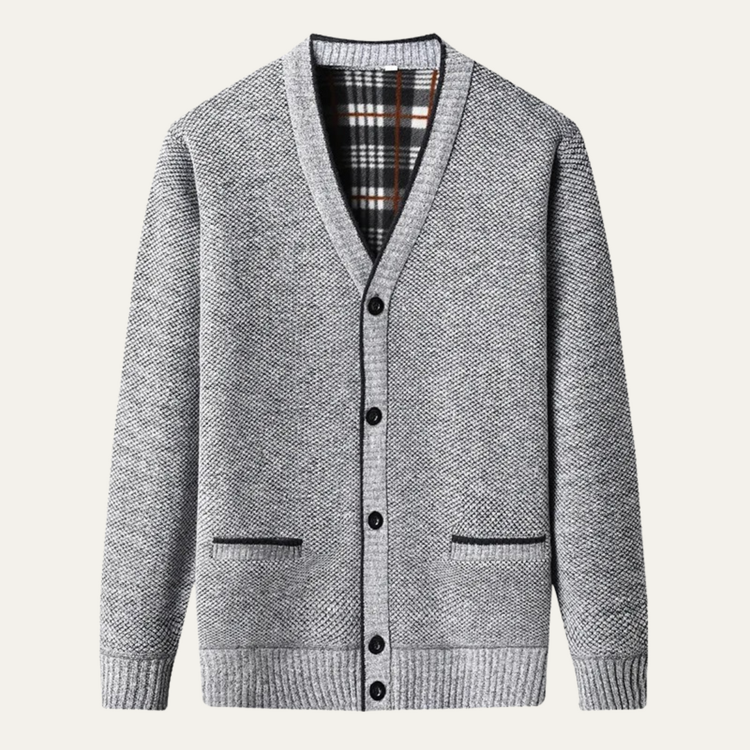 Mens Casual Button Front Cardigan Warm Fit