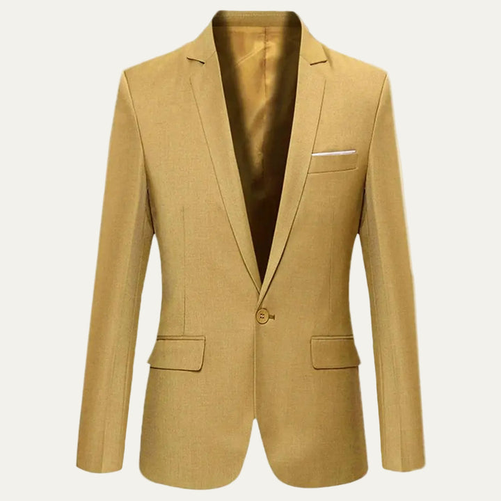 Mens Slim Fit Blazer Coat with Lapel Collar