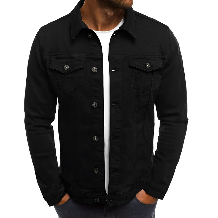 Mens Denim Jacket Lightweight Relaxed Fit