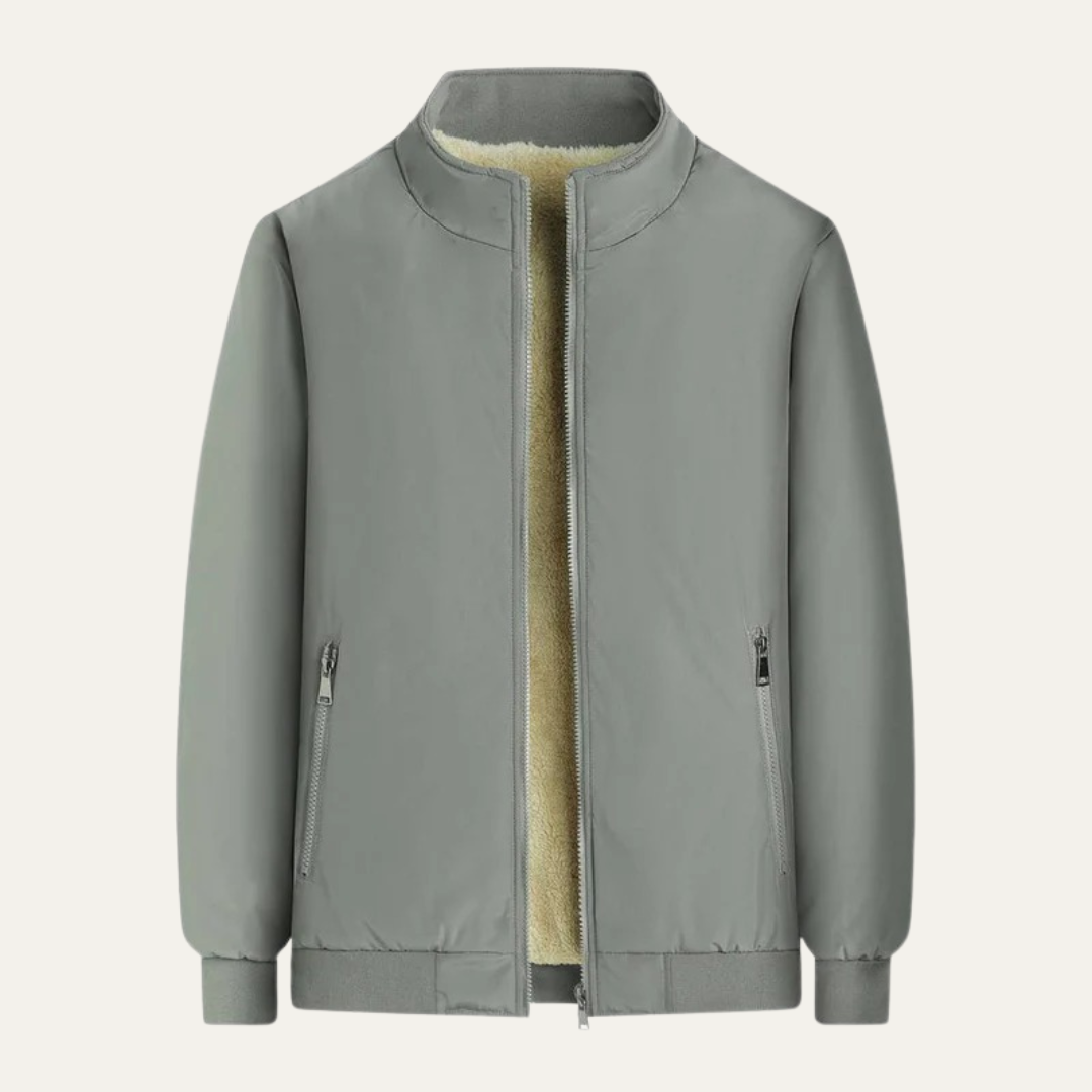 Mens Flight Jacket Faux Fur Lined Warm Fit
