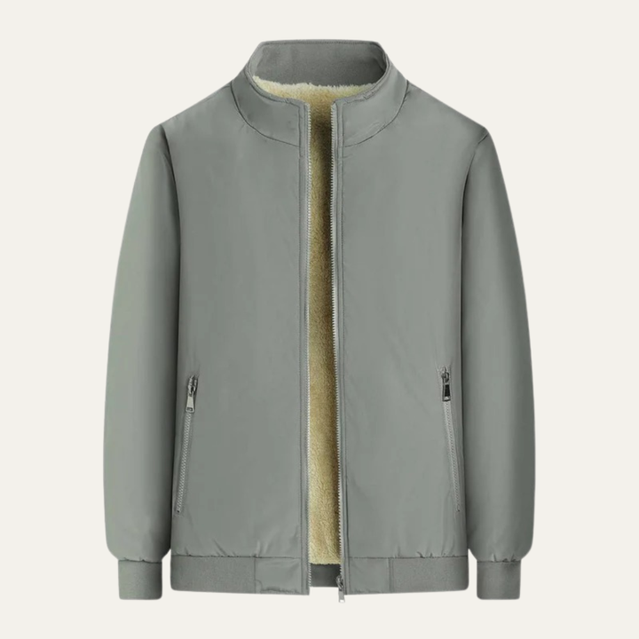 Mens Flight Jacket Faux Fur Lined Warm Fit