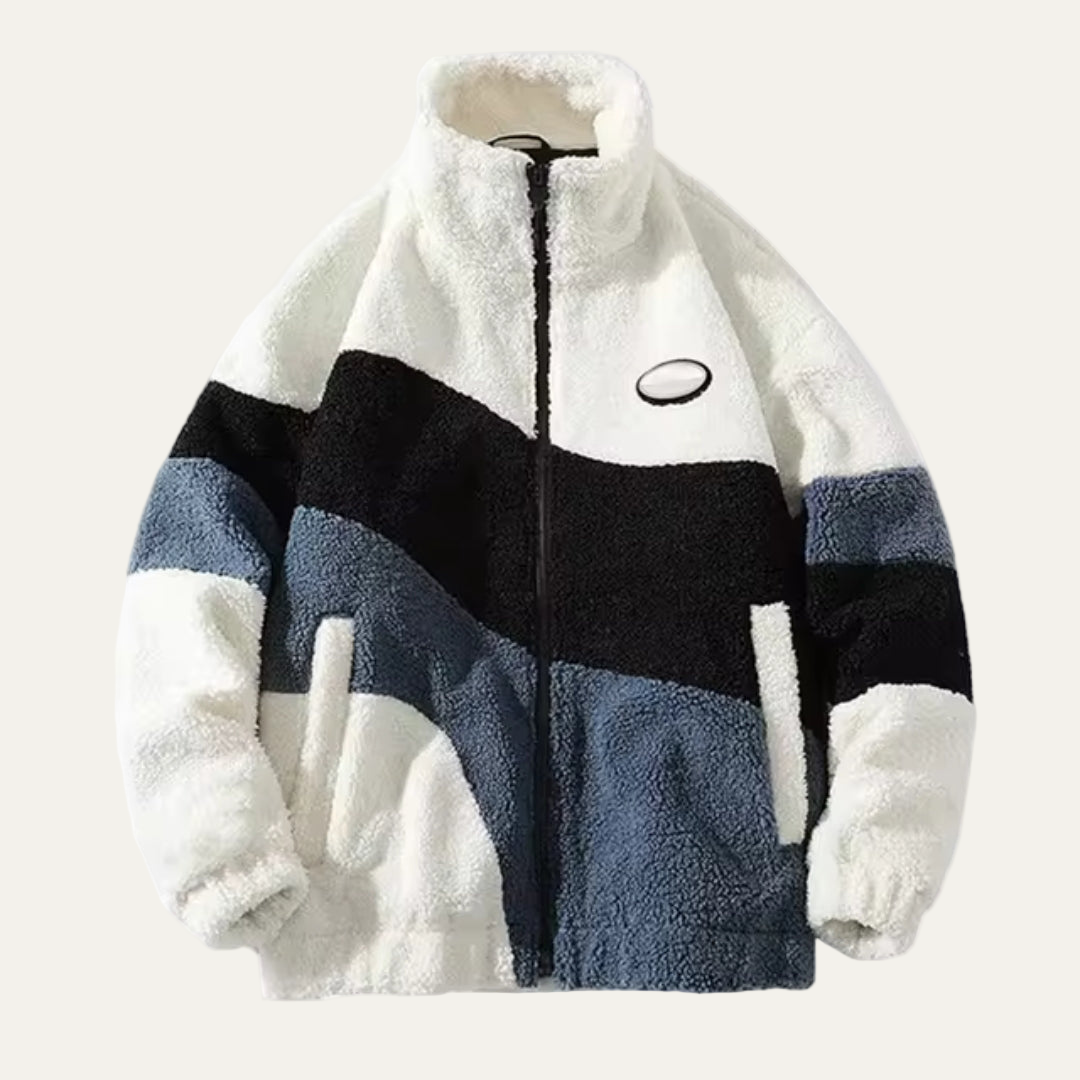Mens Fleece Jacket High Neck Cozy Fit