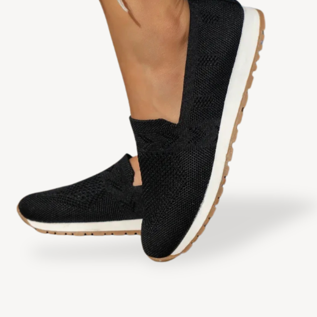 Womens Orthopedic Slip-On Sneakers Breathable Mesh - BritishMode