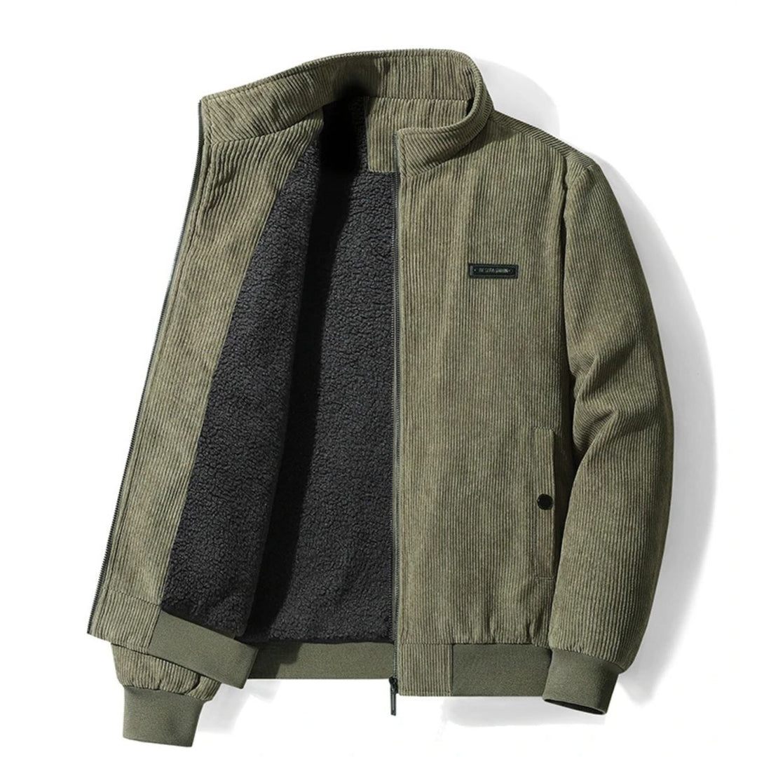 Mens Corduroy Jacket Fleece Lined Modern Fit