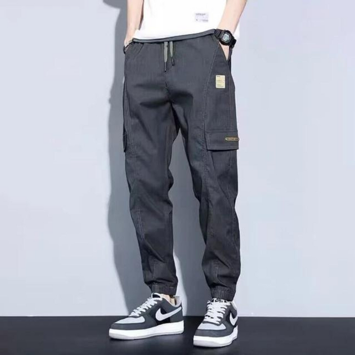 Mens Cargo Pants Cotton Comfortable Elastic Waist