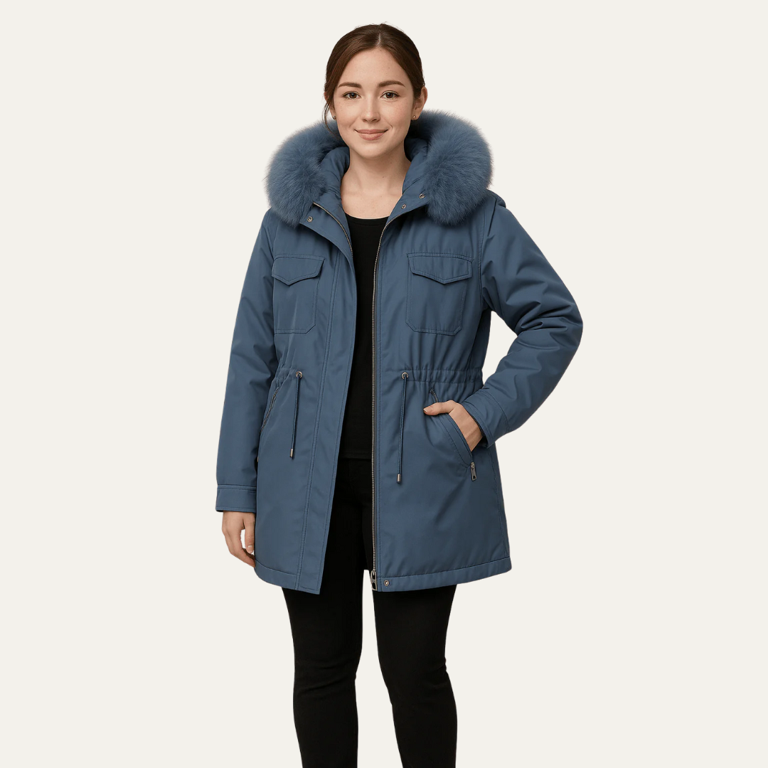 Womens Mid-Length Parka Jacket Insulated Casual Fit - BritishMode
