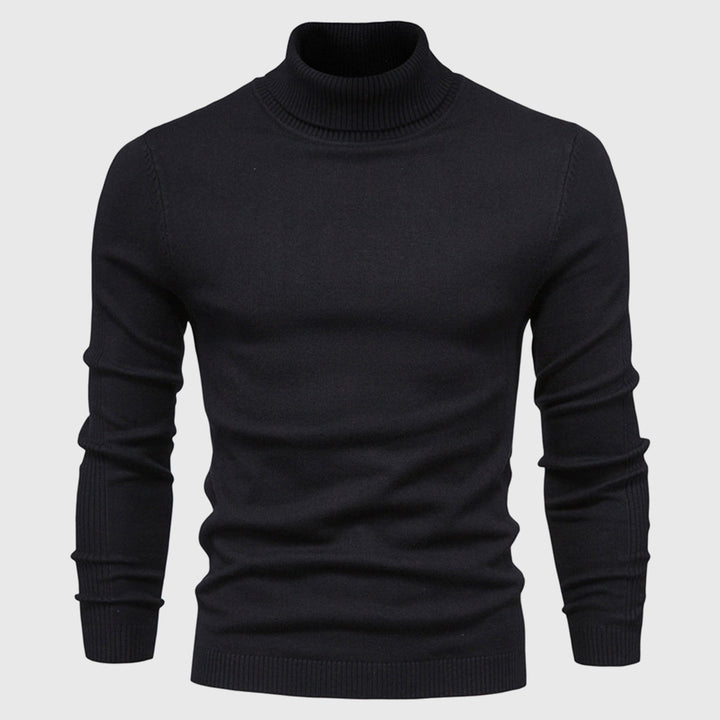 Mens Turtleneck Jumper Soft Knit Washable Layering