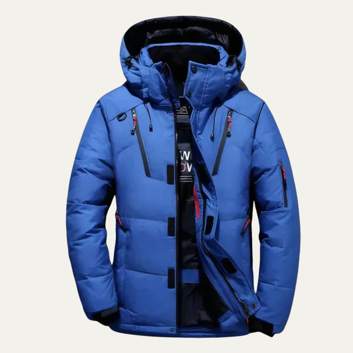 Mens Outdoor Jacket Padded Hooded Warm