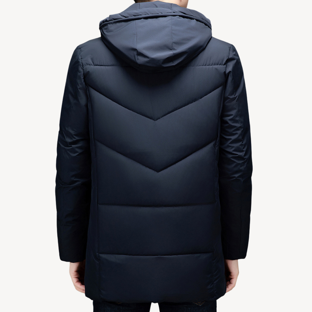Mens Puffer Jacket Waterproof Hooded Winter Coat