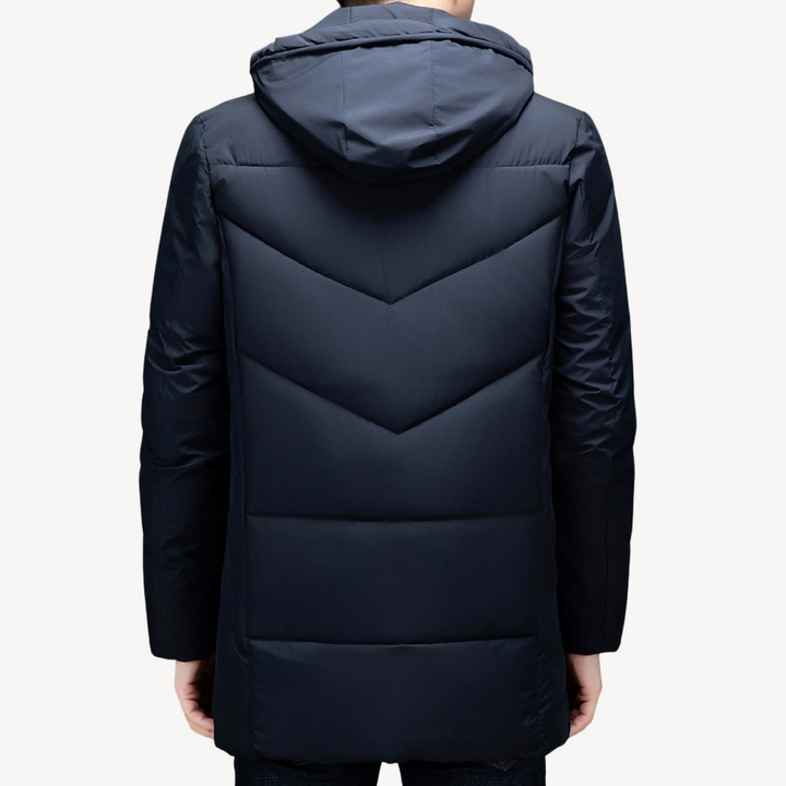 Mens Puffer Jacket Waterproof Hooded Winter Coat