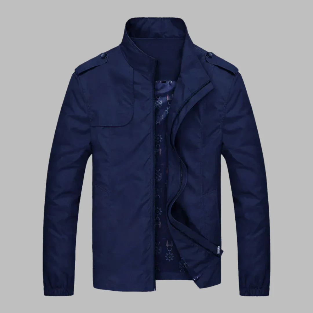 Mens Jacket with Zip-Up Front Casual Fit