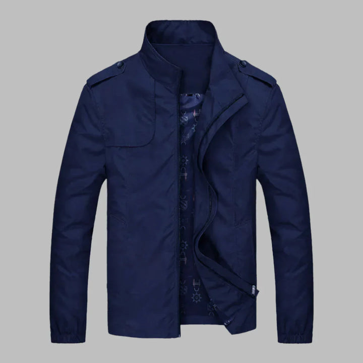 Mens Jacket with Zip-Up Front Casual Fit