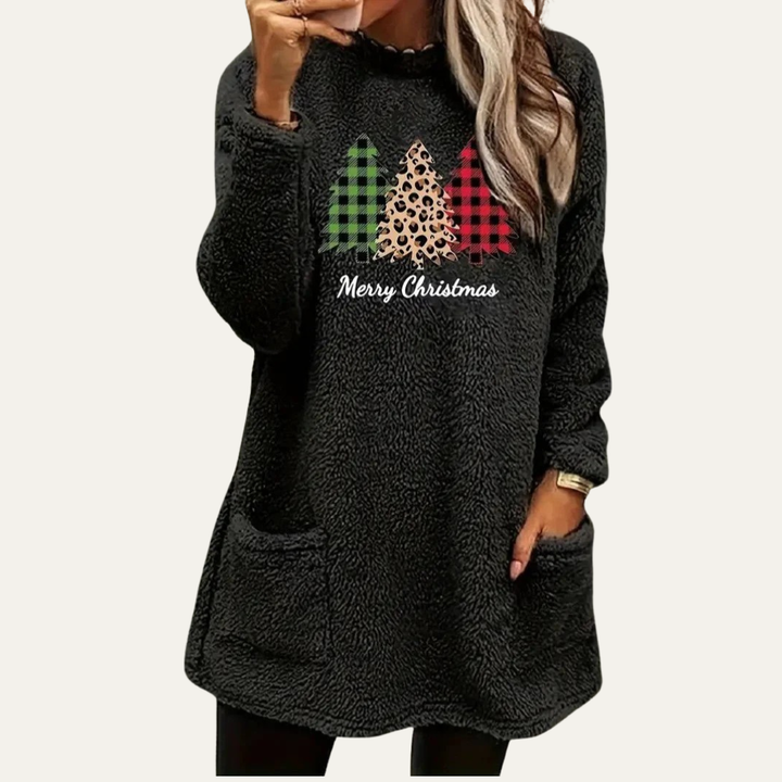 Womens Sherpa Lounge Top Fuzzy Soft Relaxed Fit